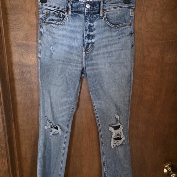 Classic Blue Distressed Skinny Jeans - Picture 1 of 8